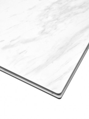 Стол BELLUNO 160 MARBLES KL-99 Белый мрамор матовый, итальянская керамика/ белый каркас, ®DISAUR в Новом Уренгое - novyy-urengoy.ok-mebel.com | фото 4