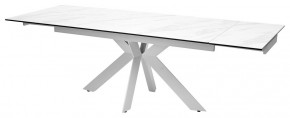 Стол BELLUNO 160 MARBLES KL-99 Белый мрамор матовый, итальянская керамика/ белый каркас, ®DISAUR в Новом Уренгое - novyy-urengoy.ok-mebel.com | фото 6