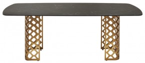 Стол CHIAVARI 220 KL-116 Черный мрамор матовый, итальянская керамика / бронзовый, ®DISAUR в Новом Уренгое - novyy-urengoy.ok-mebel.com | фото 8