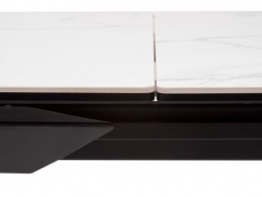 Стол CREMONA 140 HIGH GLOSS STATUARIO Белый мрамор глянцевый, керамика/ черный каркас, ®DISAUR в Новом Уренгое - novyy-urengoy.ok-mebel.com | фото 5