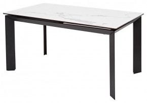 Стол CREMONA 140 HIGH GLOSS STATUARIO Белый мрамор глянцевый, керамика/ черный каркас, ®DISAUR в Новом Уренгое - novyy-urengoy.ok-mebel.com | фото 7