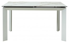 Стол CREMONA 180 KL-188 Контрастный мрамор матовый, итальянская керамика/ белый каркас, ®DISAUR в Новом Уренгое - novyy-urengoy.ok-mebel.com | фото 2