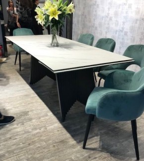 Стол IVAR 180 MARBLES KL-99 Белый мрамор, итальянская керамика/серый, ®DISAUR в Новом Уренгое - novyy-urengoy.ok-mebel.com | фото 6