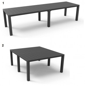 Стол раскладной Джули (Julie Double table 2 configurations) Графит в Новом Уренгое - novyy-urengoy.ok-mebel.com | фото