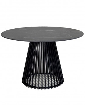 Стол TERNI 120 MATT BLACK MARBLE SOLID CERAMIC Черный мрамор матовый, керамика /Черн.каркас, ®DISAUR в Новом Уренгое - novyy-urengoy.ok-mebel.com | фото 3