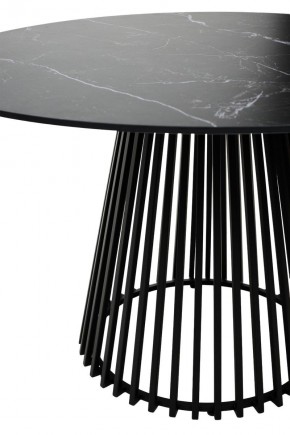 Стол TERNI 120 MATT BLACK MARBLE SOLID CERAMIC Черный мрамор матовый, керамика /Черн.каркас, ®DISAUR в Новом Уренгое - novyy-urengoy.ok-mebel.com | фото 5