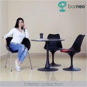 Стул Barneo N-8 Tulip style черный с черной подушкой в Новом Уренгое - novyy-urengoy.ok-mebel.com | фото 4