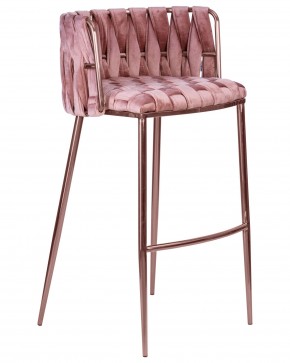 Стул барный DOBRIN EMMA ROSE GOLD, розовый велюр (VF-10) в Новом Уренгое - novyy-urengoy.ok-mebel.com | фото 2