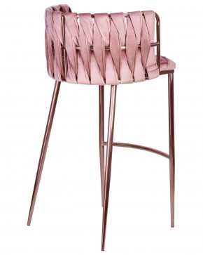 Стул барный DOBRIN EMMA ROSE GOLD, розовый велюр (VF-10) в Новом Уренгое - novyy-urengoy.ok-mebel.com | фото 4