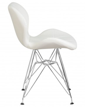 Стул обеденный DOBRIN BUTTERFLY CHROME, ножки хром, цвет белый в Новом Уренгое - novyy-urengoy.ok-mebel.com | фото 3