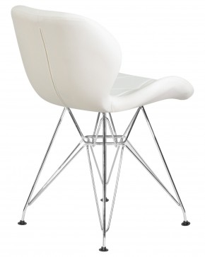 Стул обеденный DOBRIN BUTTERFLY CHROME, ножки хром, цвет белый в Новом Уренгое - novyy-urengoy.ok-mebel.com | фото 4
