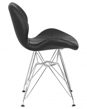 Стул обеденный DOBRIN BUTTERFLY CHROME, ножки хром, цвет чёрный в Новом Уренгое - novyy-urengoy.ok-mebel.com | фото 3