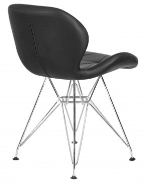 Стул обеденный DOBRIN BUTTERFLY CHROME, ножки хром, цвет чёрный в Новом Уренгое - novyy-urengoy.ok-mebel.com | фото 4