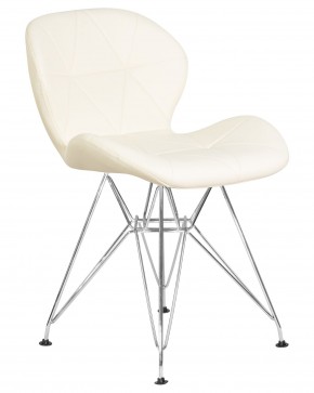 Стул обеденный DOBRIN BUTTERFLY CHROME, ножки хром, цвет кремовый в Новом Уренгое - novyy-urengoy.ok-mebel.com | фото 2
