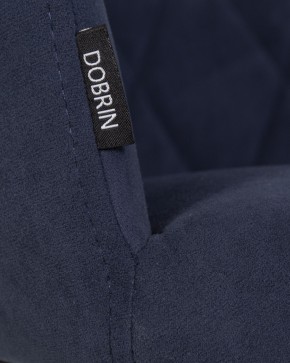 Стул обеденный DOBRIN ROBY, ЭМАЛЬ ЧЕРНЫЙ МУАР велюр Catania Dark Blue в Новом Уренгое - novyy-urengoy.ok-mebel.com | фото 9