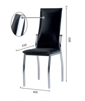 Стул Пекин А1.10-05 со вставкой (двухцветный) (Стандарт) хром/кожзам (4 шт.) в Новом Уренгое - novyy-urengoy.ok-mebel.com | фото 2
