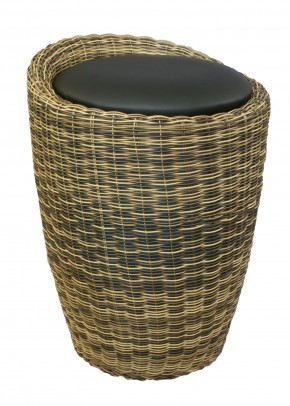 Табурет с местом для хранения LM-1100Rattan, чёрный в Новом Уренгое - novyy-urengoy.ok-mebel.com | фото