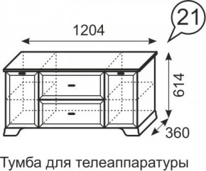 Тумба для телеаппаратуры Венеция 21 бодега в Новом Уренгое - novyy-urengoy.ok-mebel.com | фото 3