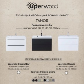 Тумба под раковину Uperwood Tanos 50 см, подвесная, белая/графит в Новом Уренгое - novyy-urengoy.ok-mebel.com | фото 10