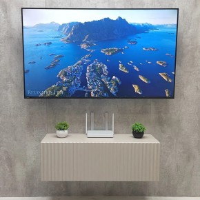 Тумба подвесная под ТВ LINES MTV3-MA 900 Бежевый (Леда-М 10.1.5) в Новом Уренгое - novyy-urengoy.ok-mebel.com | фото 3