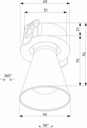 Встраиваемый светильник Elektrostandard Bell 25097/LED 8W 3000K белый в Новом Уренгое - novyy-urengoy.ok-mebel.com | фото 5
