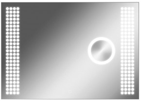 Зеркало Cosmo 100 alum (линза) с подсветкой Sansa (SCL1026Z) в Новом Уренгое - novyy-urengoy.ok-mebel.com | фото