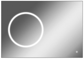 Зеркало Eclipse 100 black с подсветкой Sansa (SE1032Z) в Новом Уренгое - novyy-urengoy.ok-mebel.com | фото