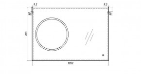 Зеркало Eclipse 100 black с подсветкой Sansa (SE1032Z) в Новом Уренгое - novyy-urengoy.ok-mebel.com | фото 7